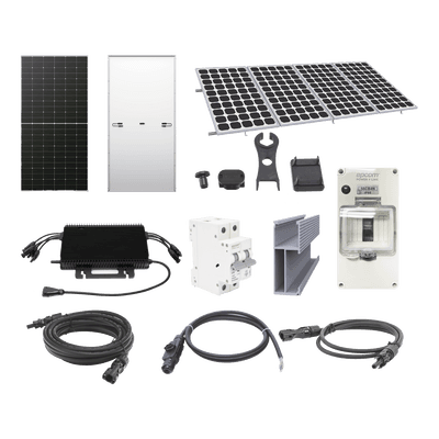 Kit Solar Interconexión / 2.2 kW Pico / 220 VCA / Microinversor 2 kW / 4 Módulos 575 W / Gabinete IP66 / Riel 4.4 m (14.4 ft) KITHMS2K575 LONGI