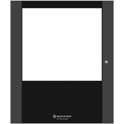 Puerta con Ventana para Gabinete de Control de Incendio / Acero Calibre 16 / Apertura 120° / Tamaño B (Dos Niveles) / Color Negro DR-B5 NOTIFIER