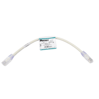 Cable de Parcheo UTP / Cat 6 / 0.3 m (1 ft) / 24 AWG / T568B / CM / Blanco NK6PC1Y PANDUIT
