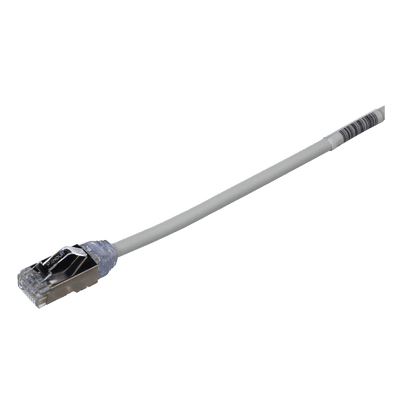 Patch Cord Cat6A / 28 AWG Diámetro Reducido / S/FTP Blindado / CM/LS0H / 2 m (6.56 ft) / Gris