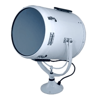 Reflector Marino en Pedestal / Alcance 2 Millas Náuticas / Tambor 10" (25.4 cm) / Carcasa Blanca / Resistente a UV y Salinidad 0884-OP1-WHT PERKO