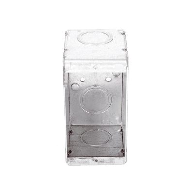 Caja Multigang / 1 Gang / 2.5 in (6.35 cm) Profundidad / 8 TKO 1/2-3/4 in / 16.0 in³ / Acero Galvanizado HUB-690 RACO