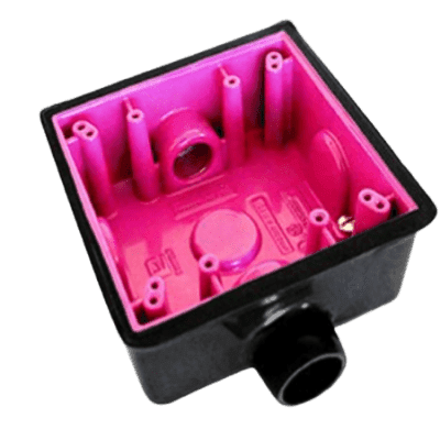 Caja Cuadrada / 3/4" / Recubrimiento PVC 40 mils / Uretano Púrpura 2 mils / IK09 / UL 514A/B / NEMA RN-1 / 67 mm Profundidad / 2.2 pies Equivalente RC-0483-PC RAWELT