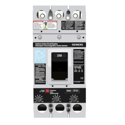 Interruptor Termomagnético / 3 Polos / 250 A / 600 V CA / Capacidad Interruptiva 35 kA / Zapatas de Compresión