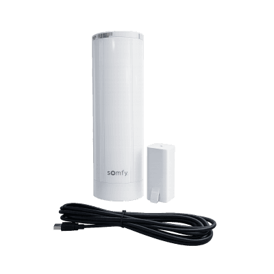 Motor para Cortinas / Batería Recargable 2000 mAh / Capacidad 35 kg / Control RTS 433.42 MHz / Alcance 200 m / Riel hasta 10 m (32.8 ft) / IP30 / Touch Motion MOVELITE35WF SOMFY