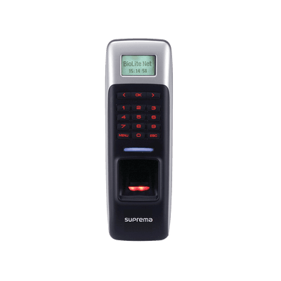 BioLite Net Lector de Huella con Teclado y PROX 125KHz EM/ Protección IP65 / Uso con BioStar 2 BLROCV2 SUPREMA