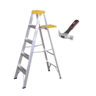 Kit Escalera y Martillo / 1.85 m (6.07 ft) / 90 kg / Aluminio / Martillo 16 oz KITESCMART SURTEK