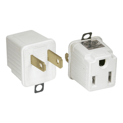 Adaptador de Aterrizado a Polarizado / 127V / 15A / ABS / 2 Piezas SYS-136074 SURTEK
