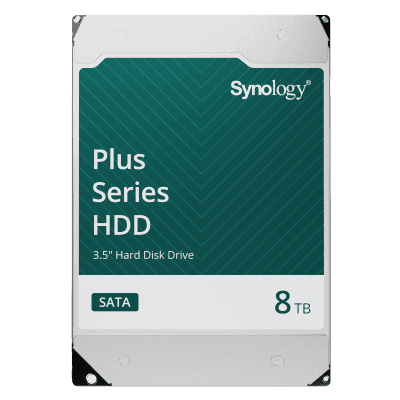 Disco Duro SATA de 3.5" Serie Plus | Capacidades de 8TB | Tecnología CMR | Velocidad de Rotación 7200 rpm | Interfaz SATA 6 GB/s | Caché de 512 MB | MTBF de 1.2 Millón de Horas | Carga de Trabajo de 180 TB/año. HAT3310-8T SYNOLOGY