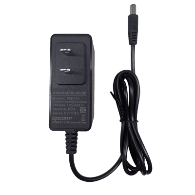 Adaptador de Corriente DC / Salida 5V 3A 15W / Entrada Universal 100-240V AC / Protección Sobrecorriente y Cortocircuito / LED Indicador / Plug 5.5mm x 2.1mm P5DC3A SYSCOM