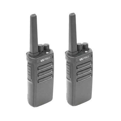 Par de Radios Portátiles Analógicos / UHF 400-470 MHz / 5W / 16 Canales / Scrambler / CTCSS/DCS / VOX y Scan