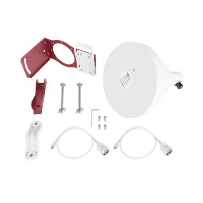 Antena Sectorial Horn / 4.9-6.5 GHz / 19 dBi / Haz 30° / Polarización Dual V/H 45° / IP Resistente a Intemperie