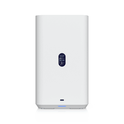 NAS Compacto de Escritorio / 2 Bahías 3.5" SATA / Puerto 2.5 GbE / USB-C 5 Gbps / PoE++ 60 W / Pantalla LCD 1.47" UNAS-2-W UBIQUITI