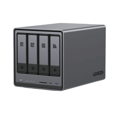 NASync DXP4800 | SO UGOS Pro | Intel N100 12th Gen Intel® Quad Core™ | 4-Bahias (SATA) hasta 96TB | 2* M.2 SSD hasta 16TB| 8GB DDR5 (Exp. a 16GB) | 2.5Gb Dual Ethernet | HDMI 4K | 2* USB2.0 | 1*USB 3.2Gen | 1* USB 3.2Gen2 | 1*USB-C 3.2Gen2 | SD 25371B UGREEN