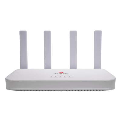 ONU con Wi-Fi 6 / 4 Puertos Gigabit / PON SC/UPC / AX1500 / Doble Banda / 4 Antenas 5 dBi / 12V 1.5A V2804-AX15 V-SOL