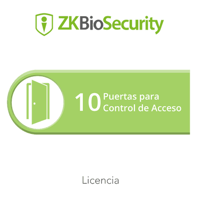 Licencia de software / Control de acceso / 10 puertas / Controladores InbioPro, Inbio, APX y biométricos ZK-BS-AC-10 ZKTECO
