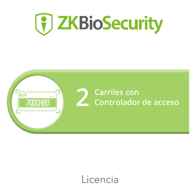 Licencia de software / Módulo de estacionamiento / 2 carriles / Controlador de acceso / Gestión vehicular ZK-BS-PARK-AC-2 ZKTECO