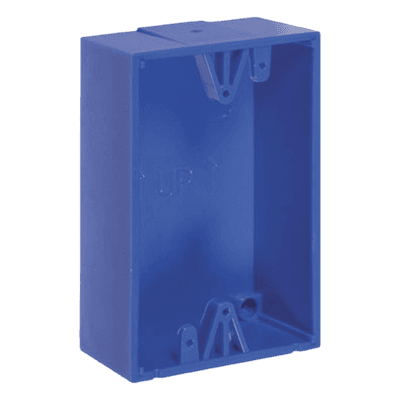 Caja de Montaje en Superficie / Policarbonato / 1.5 in (38 mm) Profundidad / Clasificación 5VA / UL Listed