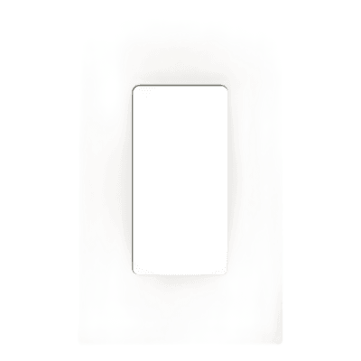 Placa de Pared Screwless / 1 Espacio (1 Gang) / Acabado Satinado Snow / Perfil Delgado 0.30 in (7.6 mm) / Apertura Estilo Designer