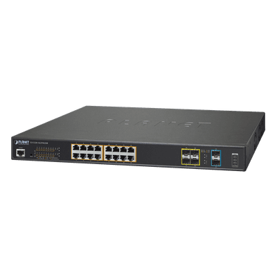 Switch Adminsitrable L2+, 16 puertos Ultra PoE 802.3bt, 4 puertos SFP, 2 puertos SFP+