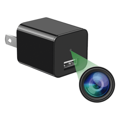 Cámara Oculta en Cargador de Pared / 2 Megapixel 1080P / Grabación Continua o por Movimiento / Detección Inteligente 1-2 m (3.3-6.6 ft) / Memoria 8GB / Expansión MicroSD 128GB