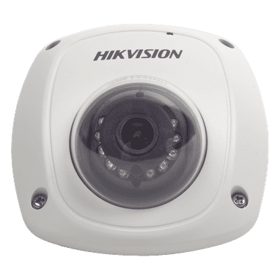 Cámara Móvil Mini Domo IP / 2 Megapixel / Full HD 1080P / Gran Angular 2.8 mm / IR 10-20 m (32.8-65.6 ft) / WDR 120 dB / IK07 / Conector Tipo Aviación PoC
