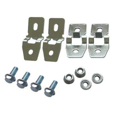 Pestañas Metálicas de Fijación / Chapa de Acero y Zinc 4 mm / Paquete de 4 Piezas / Montaje en Pared / Incluye Tornillos y Tuercas para Gabinete