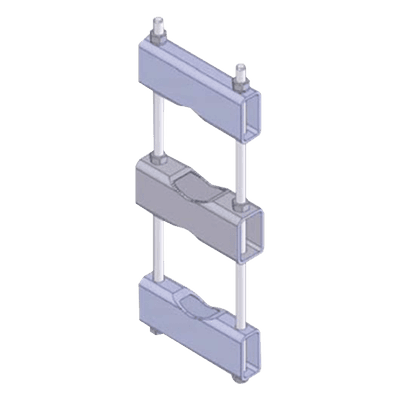 Abrazadera de Montaje para Antena / Rango 8.89 a 14.13 cm (3.5 a 5.563 in) / Acero Galvanizado / Montaje en Tubería Paralela