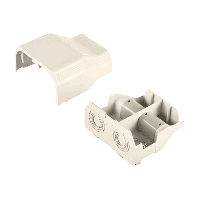 Conector de Tubería a Canaleta / Salidas 1/2", 3/4", 1" y 1 1/4" / PVC Rígido / UL94V-0 / TIA/EIA / Color Blanco Mate