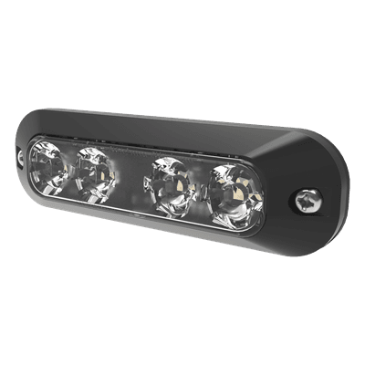 Luz Auxiliar LED / 4 LEDs Bicolor Rojo/Claro / 22 Patrones de Destello / 12-24 VCC / Instalación Interior y Exterior / IP Resistente