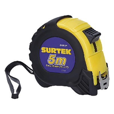 Flexómetro anti impacto / 5 m (16.4 ft) / Cinta ancha 1" / Dual mm/pulgadas / ABS