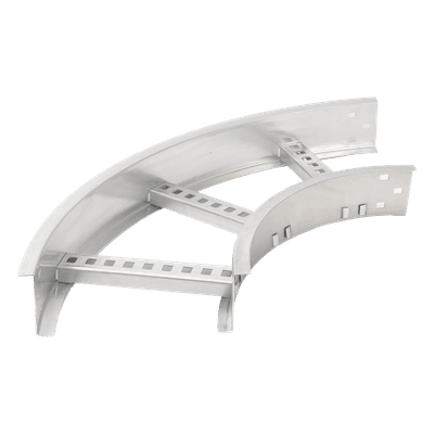 Curva Horizontal de 90° / Perfil Z / Ancho 9" / Peralte 3 1/4" / Radio 8" / Aluminio / Interior y Exterior