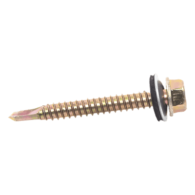 Tornillo Punta Broca Sello Montado 6.5 X 50 mm (1/4" X 2") Caj. C/100pz.