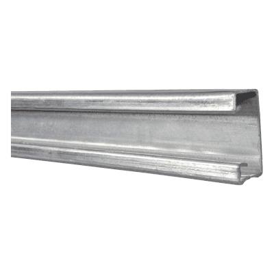 Canal Unicanal Sólido / 4 x 2 cm (1.57 x 0.79 in) / Acero Pregalvanizado 1.52 mm / Longitud 3 m (9.84 ft) / Refuerzo Estructural / 0.9 kg/m