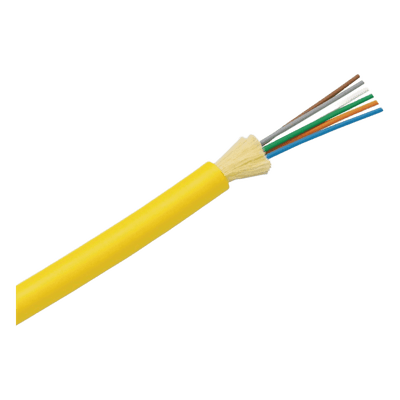 Cable de Fibra Óptica / 12 Hilos / Monomodo OS2 9/125 / Interior OFNR Riser / Tight Buffer 900µm / No Conductiva / Precio Por Metro (3.28 pies)