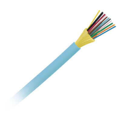 Cable de Fibra Óptica / 12 Hilos / Multimodo OM4 50/125 / Tight Buffer 900μm / Interior / OFNP Plenum / Dieléctrico / Precio Por Metro