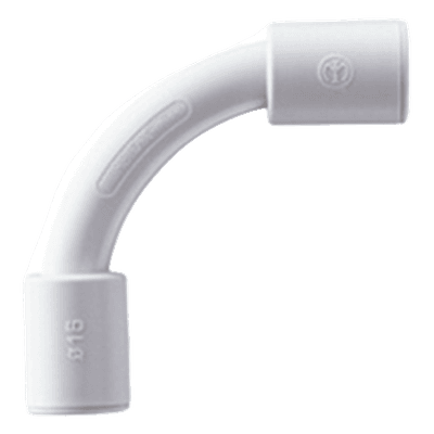 Accesorio de Instalación para Tubo Rígido / IP67 / Libre de Halógenos / Diámetro 25 mm / Curvatura 32 mm / Gris RAL 7035