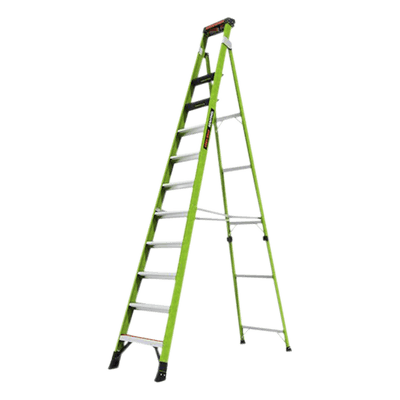 Escalera Industrial / Fibra de Vidrio / 3.65 m (12 ft) / Capacidad 170 kg / Tipo IAA / Doble Modo / Almohadilla Giratoria