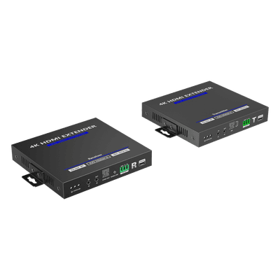 Extensor HDMI sobre IP / 4K@60Hz / Cero Latencia / 100 m (328 ft) / IR Bidireccional / RS-232 / ARC / Salida Loop / IPColor