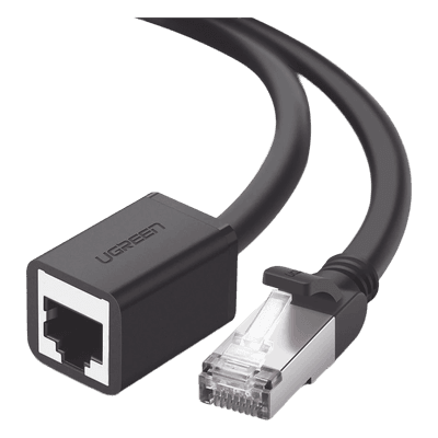 Cable de Extensión Ethernet Cat6 / F/UTP / Macho a Hembra / 3 Metros (9.84 Pies) / 1000Mbps / 250MHz / Cobre / Negro