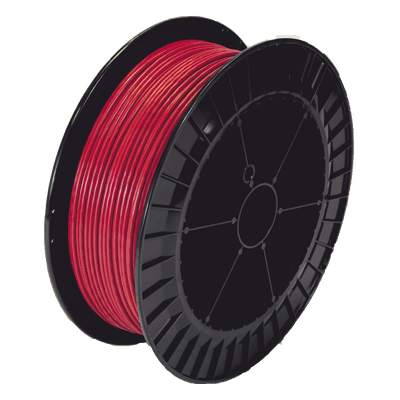 Cable Detector de Calor Lineal / Temperatura Fija 68°C / 152 m (499 ft) / Nylon Rojo Exterior / Conductores Tri-metálicos / Guía Acerada