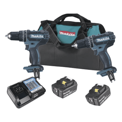 Kit Taladro Percutor + Llave de Impacto / 18V / 2 Baterías 3Ah / Motor BL / 210 Nm / 1/2"