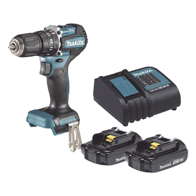 Taladro Rotomartillo Inalámbrico / 18V / 1,700 RPM / 40 N.m / Mandril 13 mm (1/2') / Motor Sin Escobillas / 2 Baterías 1.5 Ah