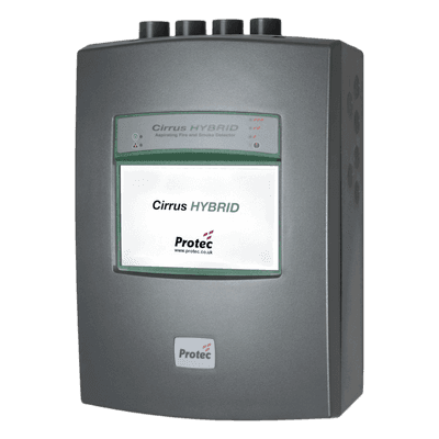 Detector de Humo por Aspiración / Híbrido CCD + EWSD / 4 Tubos 1 Zona / LCD Táctil 7" / Cobertura 2500 m² (8202.1 ft²) / IP30