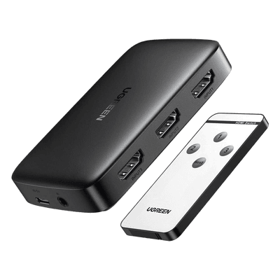 Conmutador HDMI / 3 Entradas a 1 Salida / 4K@30Hz / 3D / Control Remoto IR / Indicador LED