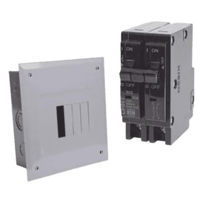 Kit Centro de Carga / 4 Espacios / 100 A / 120/240 Vca / 2 Interruptores 2 Polos 30 A / 10 kA / Sobreponer