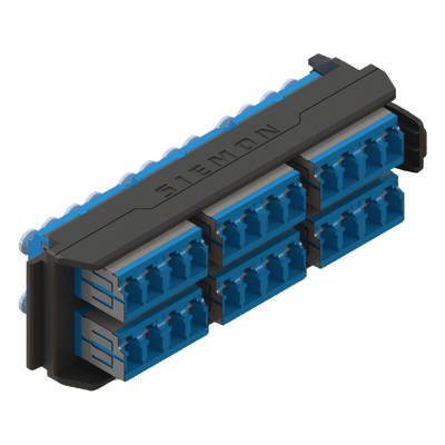 Placa Acopladora / 12 Conectores Dúplex LC/UPC / 24 Fibras Monomodo / LightVerse