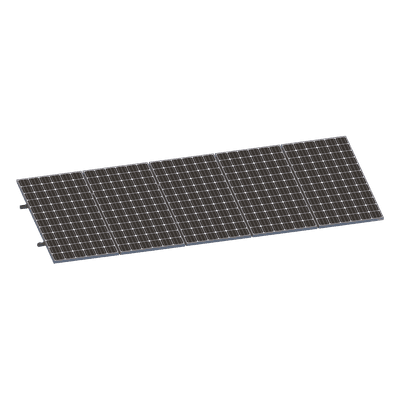 Kit de Minirieles para Panel Solar / Arreglo 1x5 / Módulos 35 mm / Fijación en Lámina