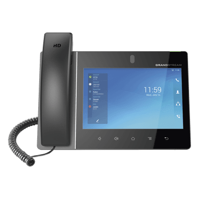 Videoteléfono IP Android / 16 Líneas SIP / Pantalla Táctil 8" / Wi-Fi 6 / Bluetooth 5.0 / PoE+ / Cámara 2 MP con Obturador de Privacidad