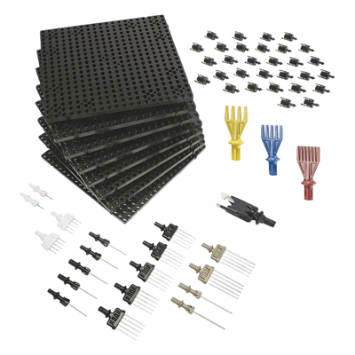 Kit de Inicio para Tableros de Arneses / 145 Piezas Surtidas / Componentes Modulares y Reutilizables / Sistema Quick-Build